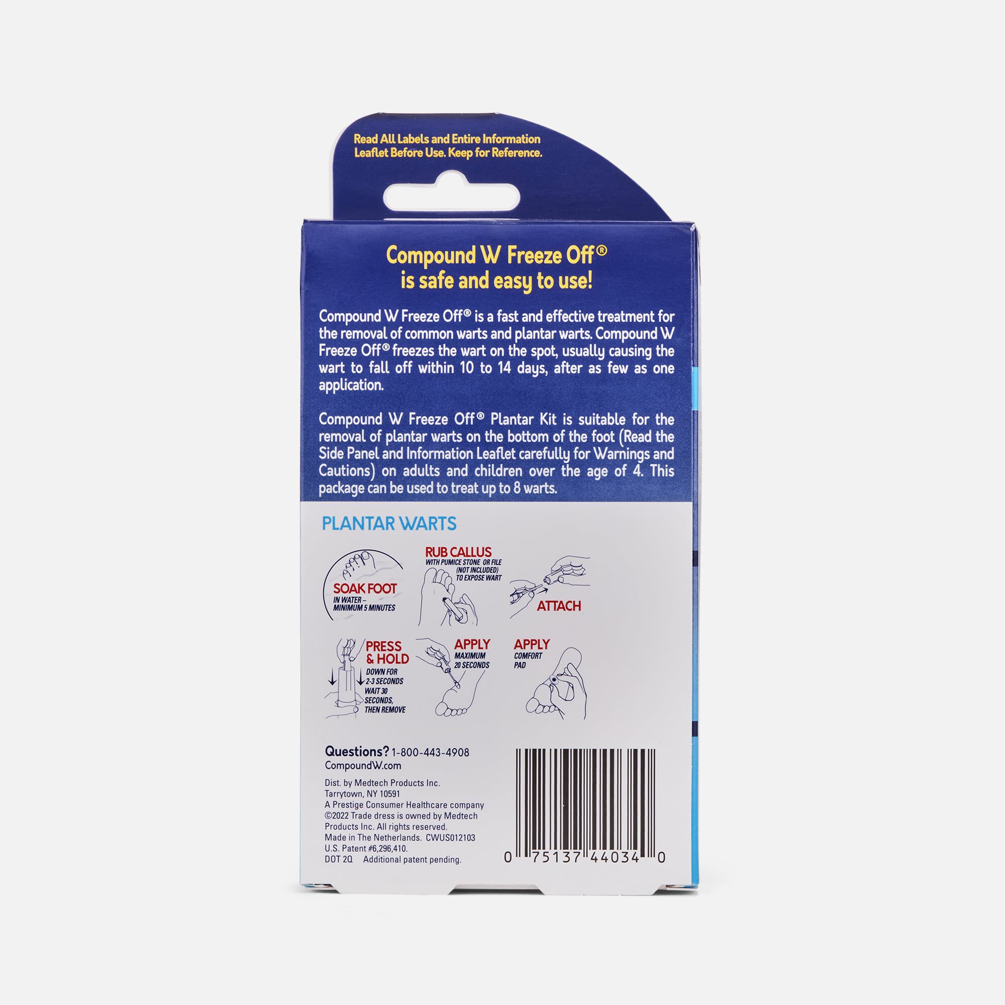 Compound W Freeze Off Plantar Wart Removal System, 8 ea., , large