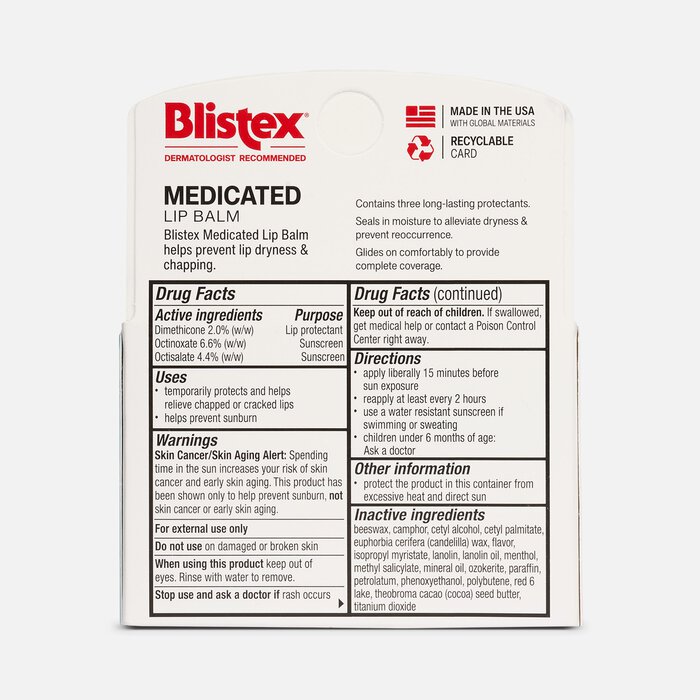 Blistex Medicated Lip Balm - 3 Pack, , large