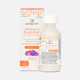 Caring Mill™ Children's Ibuprofen Dye-Free Liquid, Original Berry, 4 fl oz.