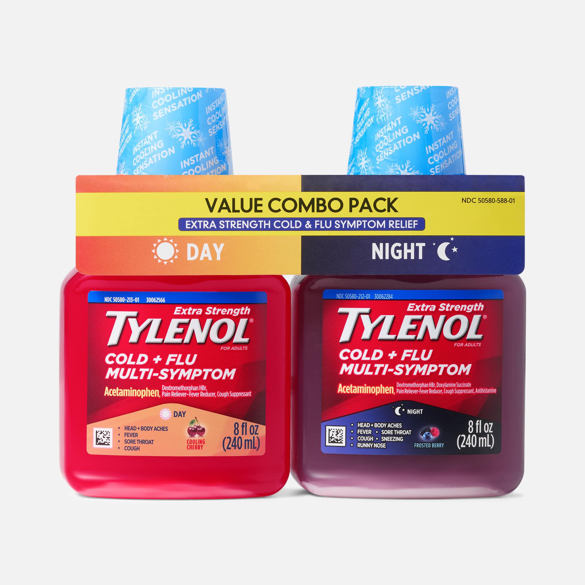 Tylenol® Extra Strength Cold + Flu Multi-Symptom Day & Night Liquid Combo Pack