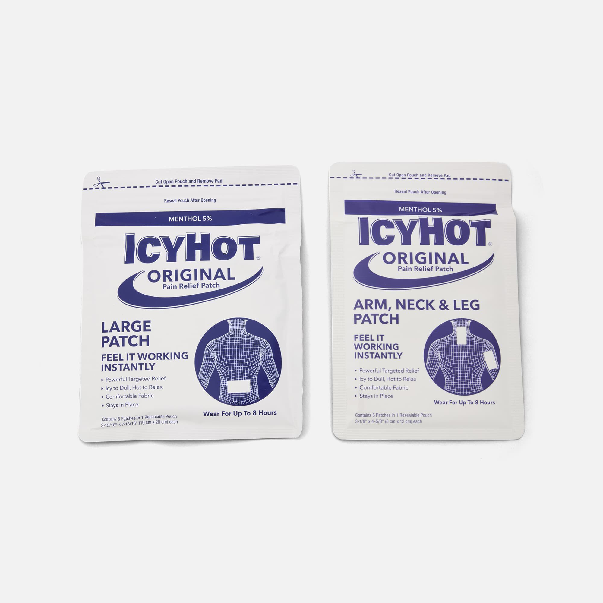 Icy Hot Original Pain Relief Patches, Medium & Large, 10 ct., , large