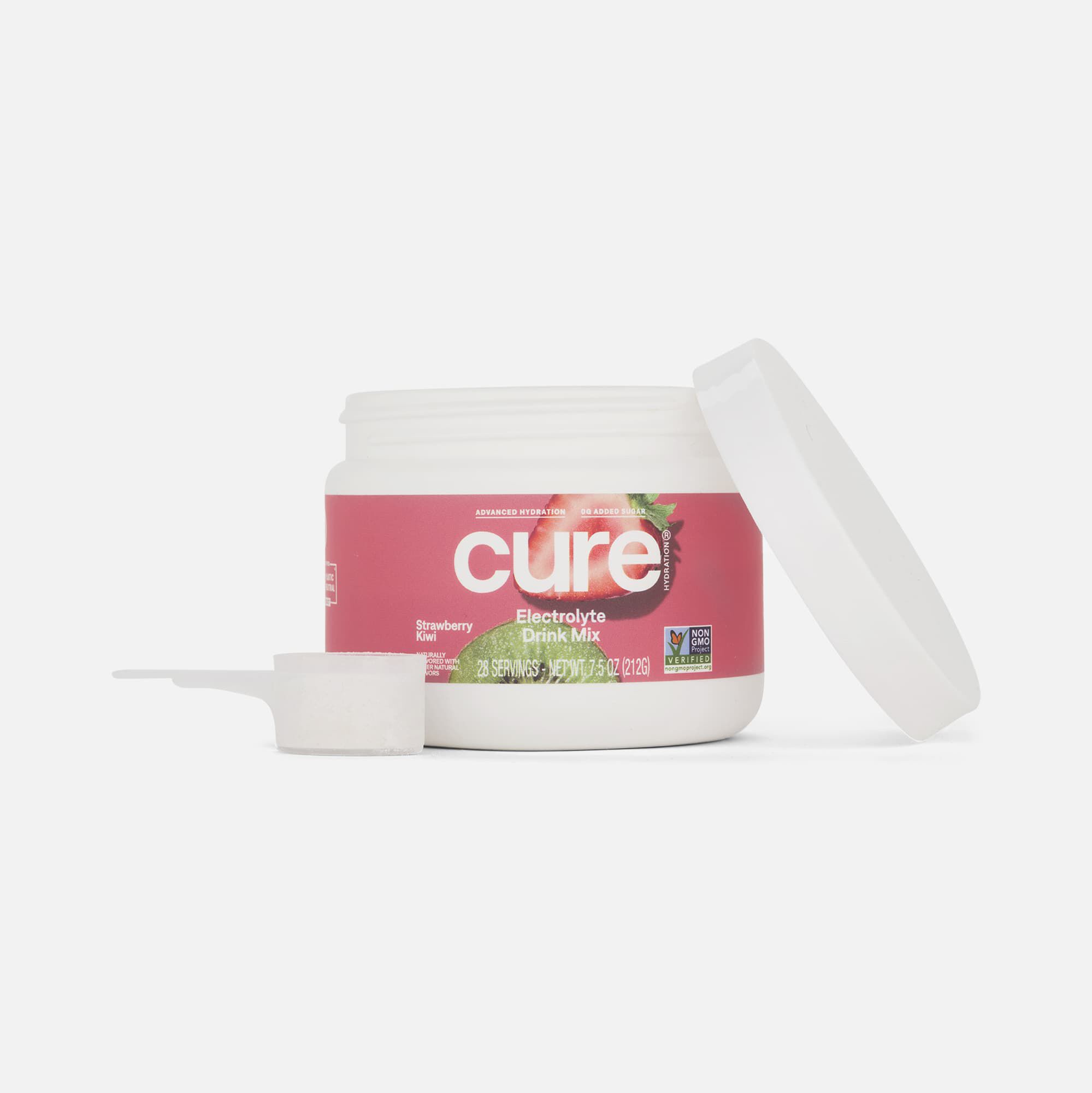 Cure Hydrating Electrolyte Drink Mix, Strawberry Kiwi Bulk Jar, 28 ct., , large