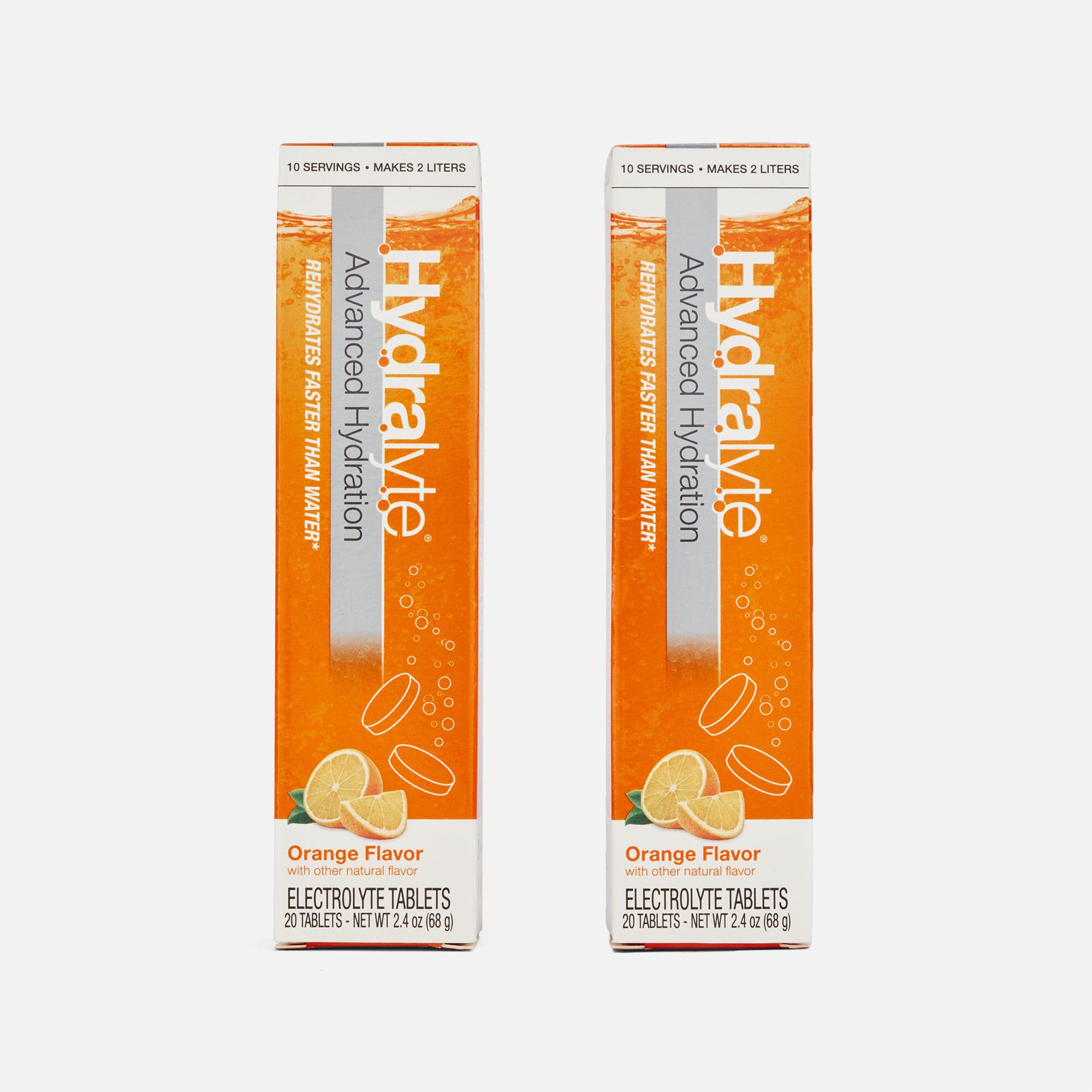 Hydralyte Effervescent Electrolyte Tablets, Orange, 20 ct. (2-Pack), , large