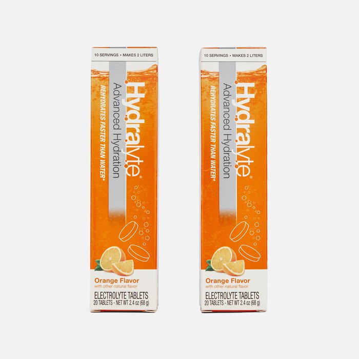 Hydralyte Effervescent Electrolyte Tablets, Orange, 20 ct. (2-Pack), , large
