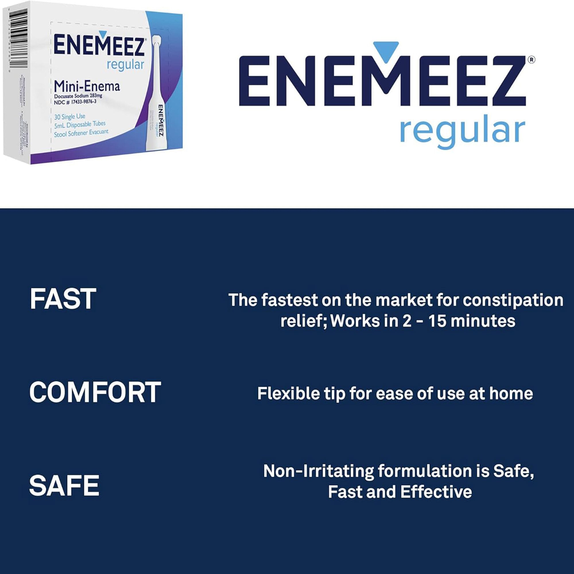 ENEMEEZ® Regular Mini-Enema Docusate Sodium 283 mg, 30 ct., , large