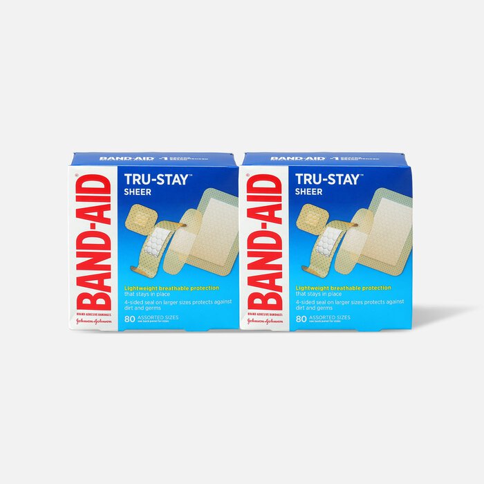 BAND-AID® Sheer Adhesive Bandages, Assorted, 80 ct. (2-Pack), , large