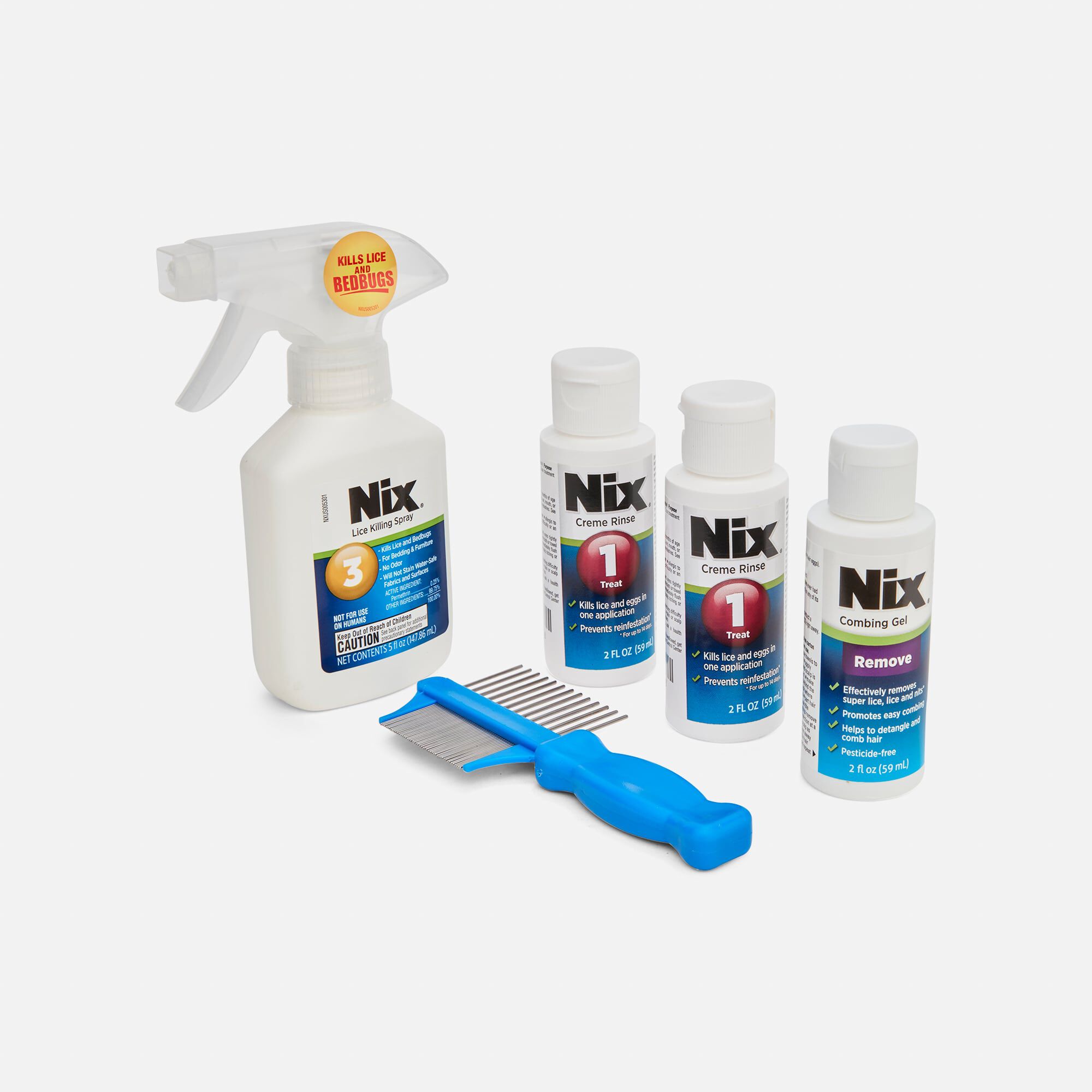 Nix Complete Lice Treatment Kit with Lice Killing Spray, , large