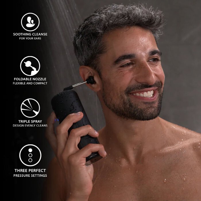 Wush Pro Powered Ear Cleaner, Black, large