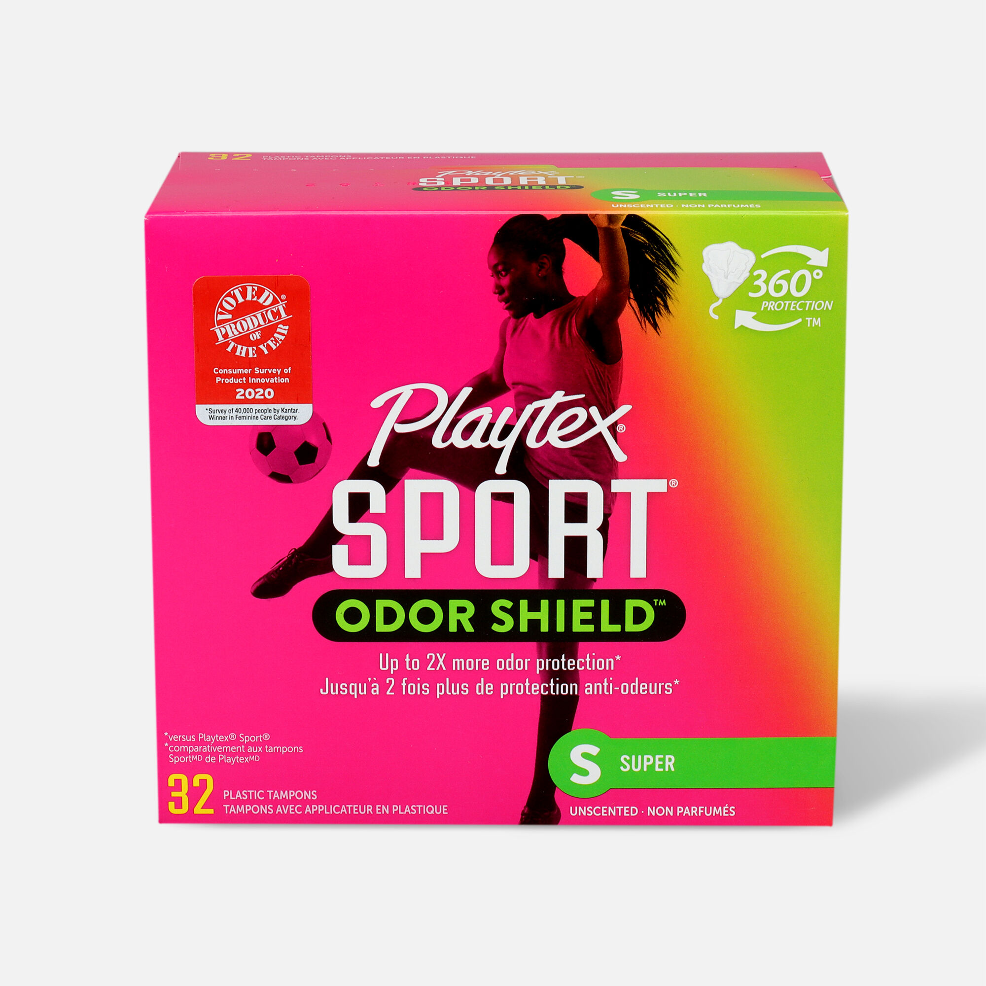 Playtex Sport Odor Shield Super Tampons, , large