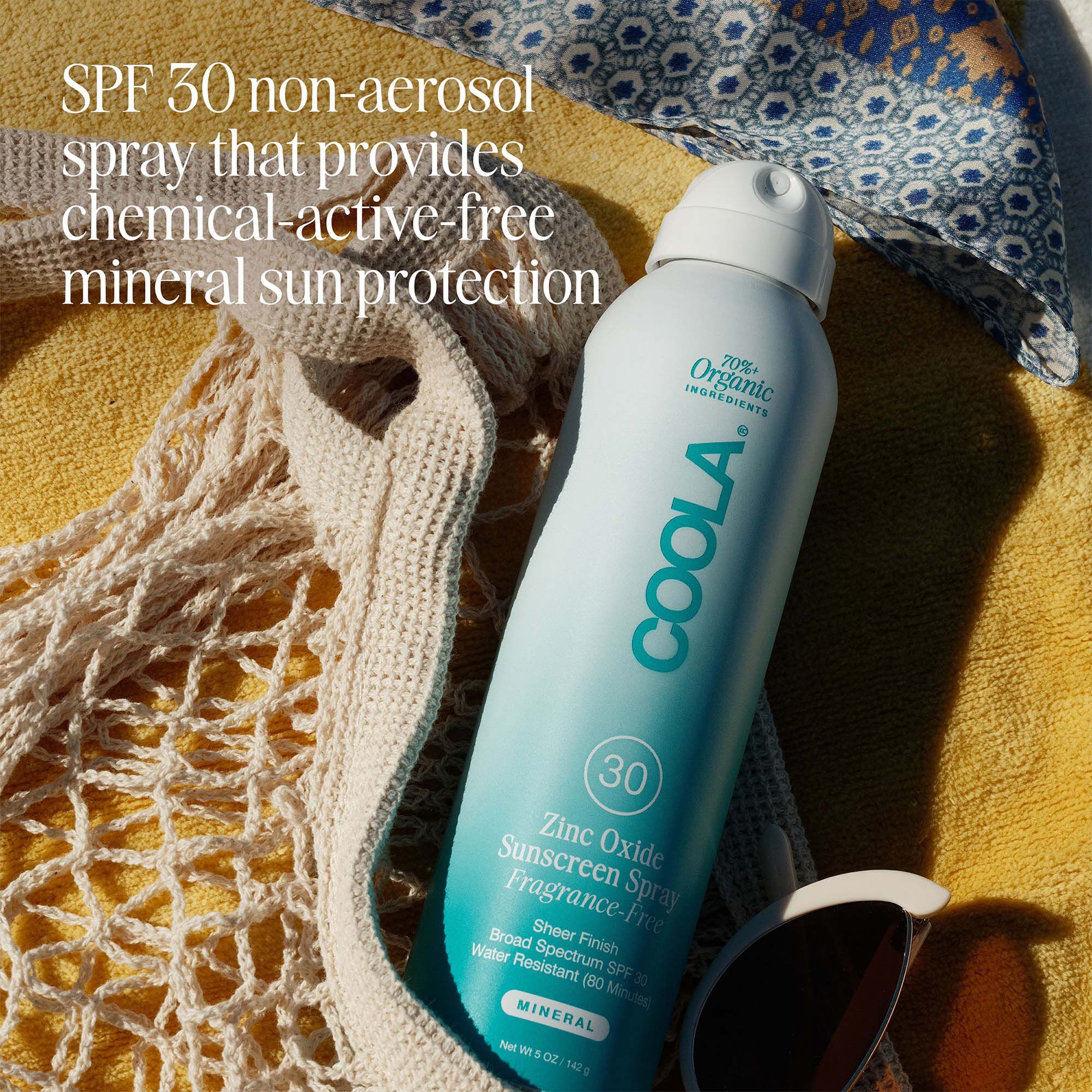COOLA Mineral Body Organic Sunscreen Spray, SPF 30, 5 oz., , large