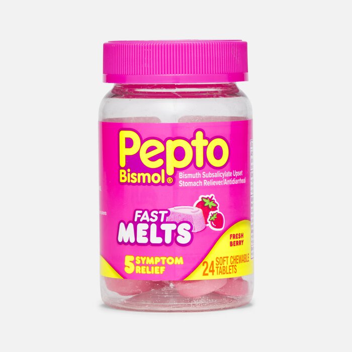 Pepto Bismol Fast Melts Upset Stomach Relief, Fresh Berry, 24 ct., , large