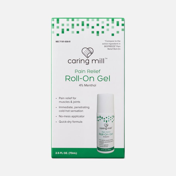 Caring Mill™ Menthol Pain Relief Roll-On Gel, 2.5 fl oz., , large