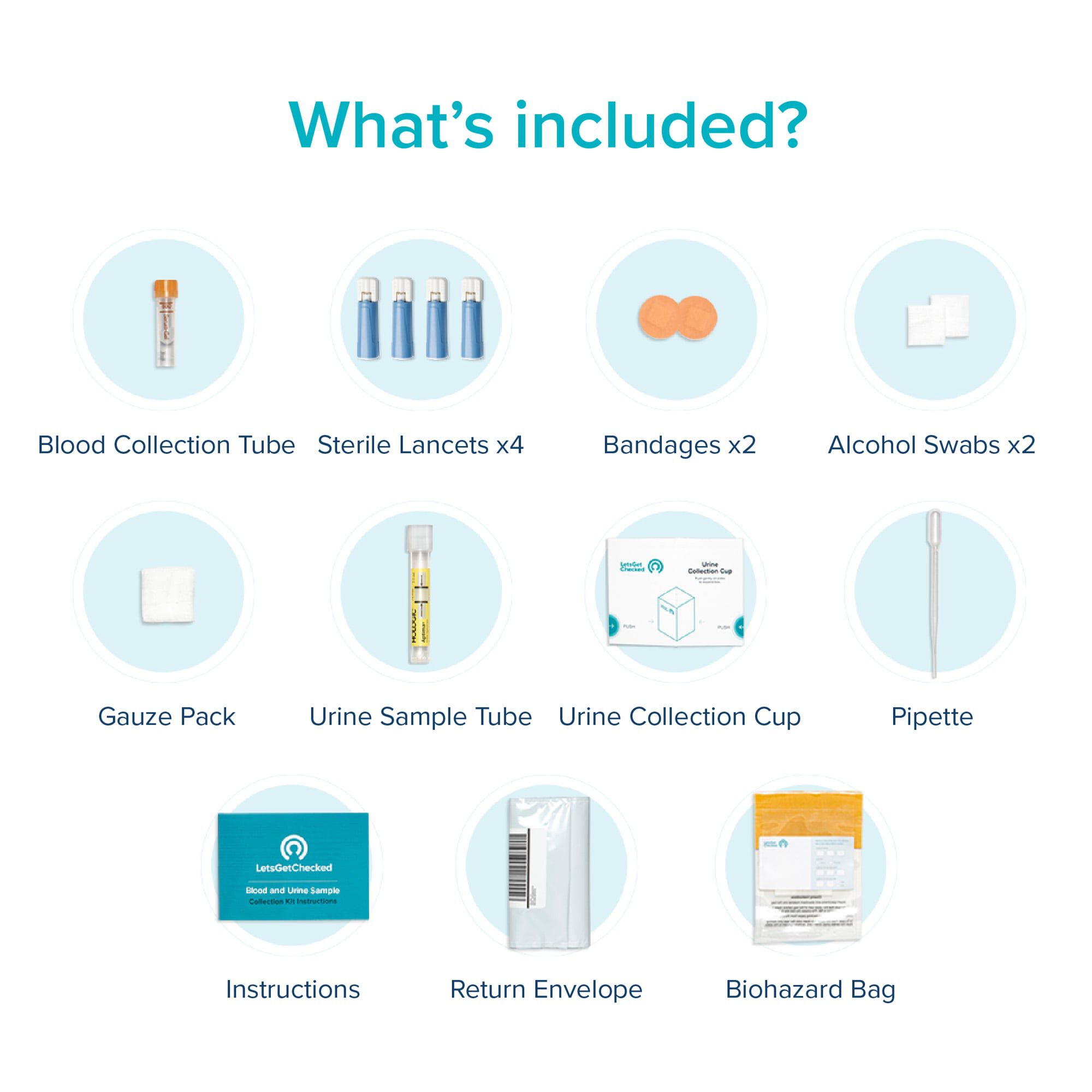 Standard 5 by LetsGetChecked | Chlamydia, Gonorrhea, Trichomoniasis, HIV, & Syphilis Screening, , large