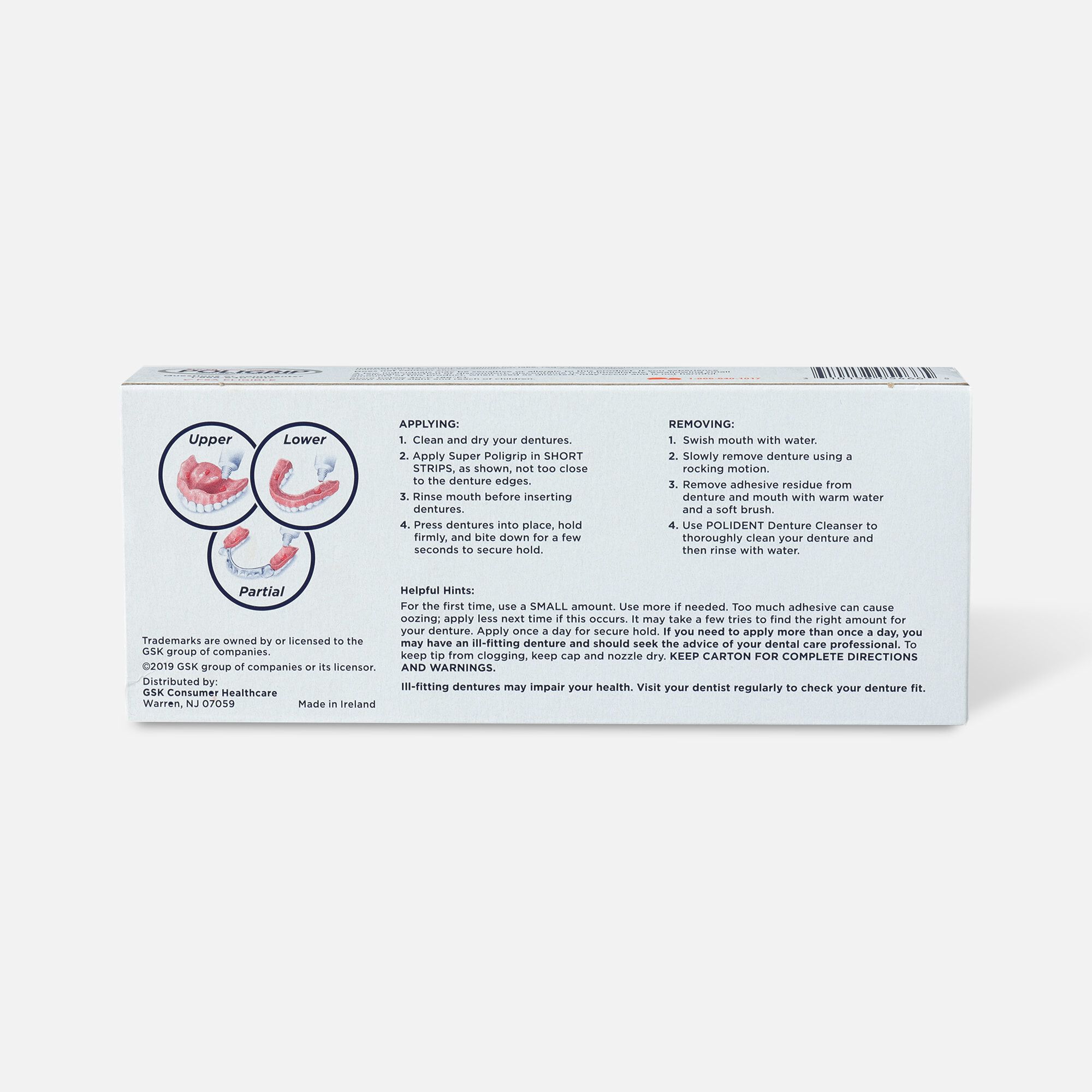 Super Poligrip Original Formula Zinc Free Denture Adhesive Cream - Twin Pack, , large