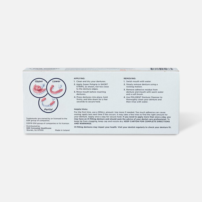 Super Poligrip Original Formula Zinc Free Denture Adhesive Cream - Twin Pack, , large