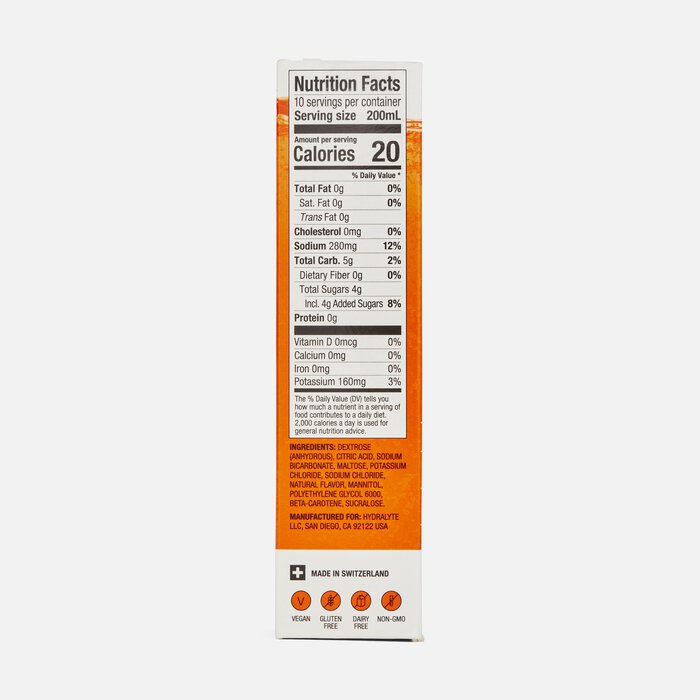 Hydralyte Effervescent Electrolyte Tablets, Orange, 20 ct. (2-Pack), , large