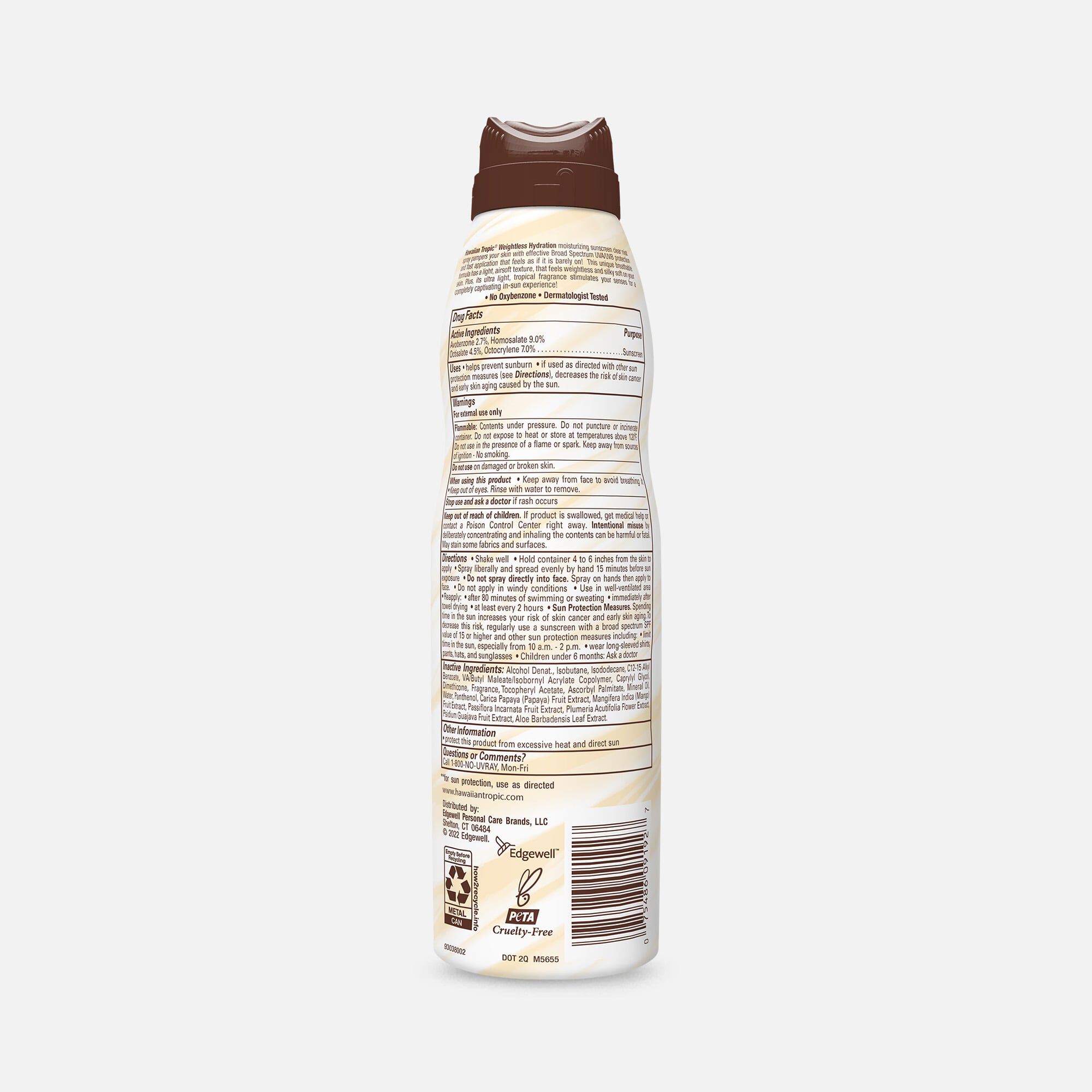 Hawaiian Tropic Silk Hydration Weightless Sunscreen Spray, 6 oz., , large