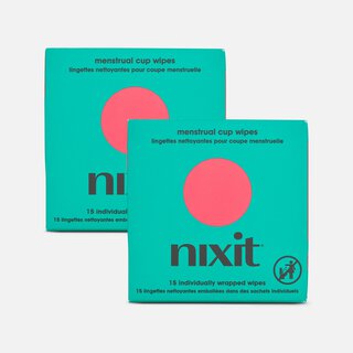 Nixit Menstrual Cup Wipes, 15 ct. (2-Pack)