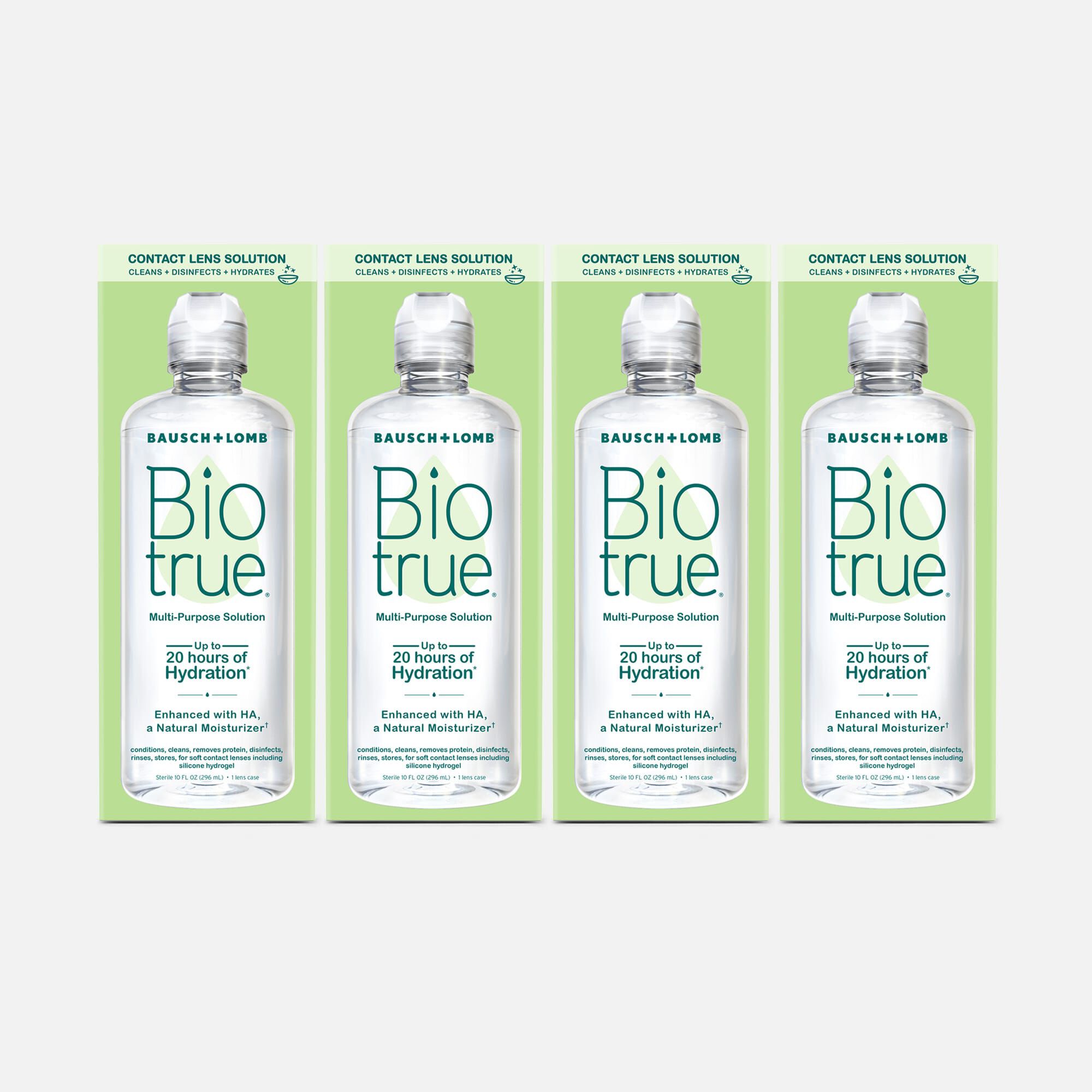 Bausch + Lomb Biotrue Multi-Purpose Solution for Soft Contact Lenses, 10 fl oz.  (4 pack)
