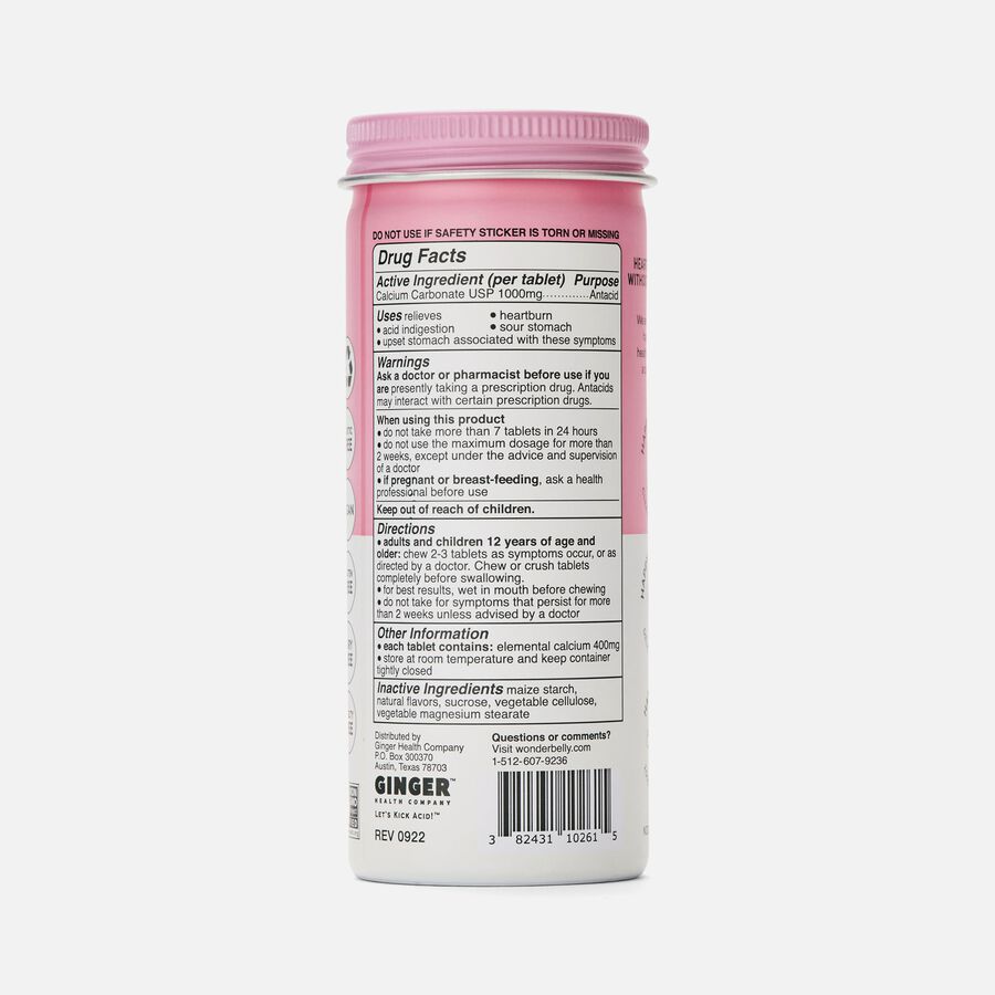 Wonderbelly Antacids, Strawberry Milkshake, 60 ct, , large image number 2