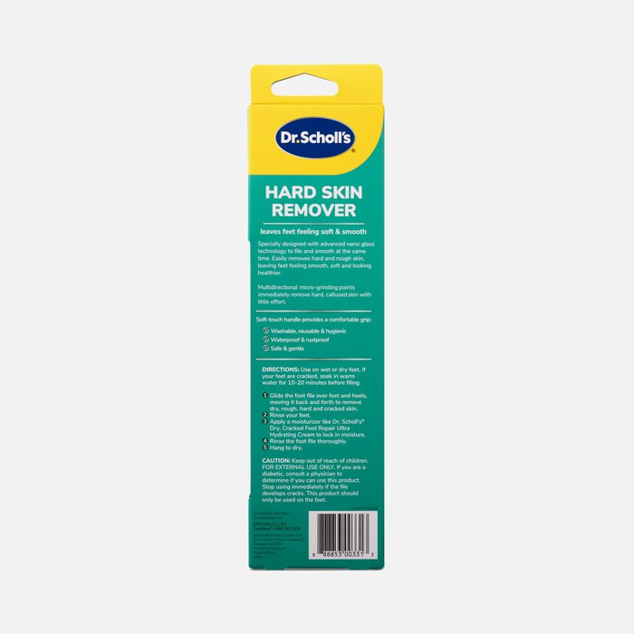 Dr. Scholl's Hard Skin Remover Nano Glass Foot File, , large