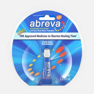 Abreva, Docosanol 10% Cream Tube, Treatment for Cold Sore/Fever Blister, 2g
