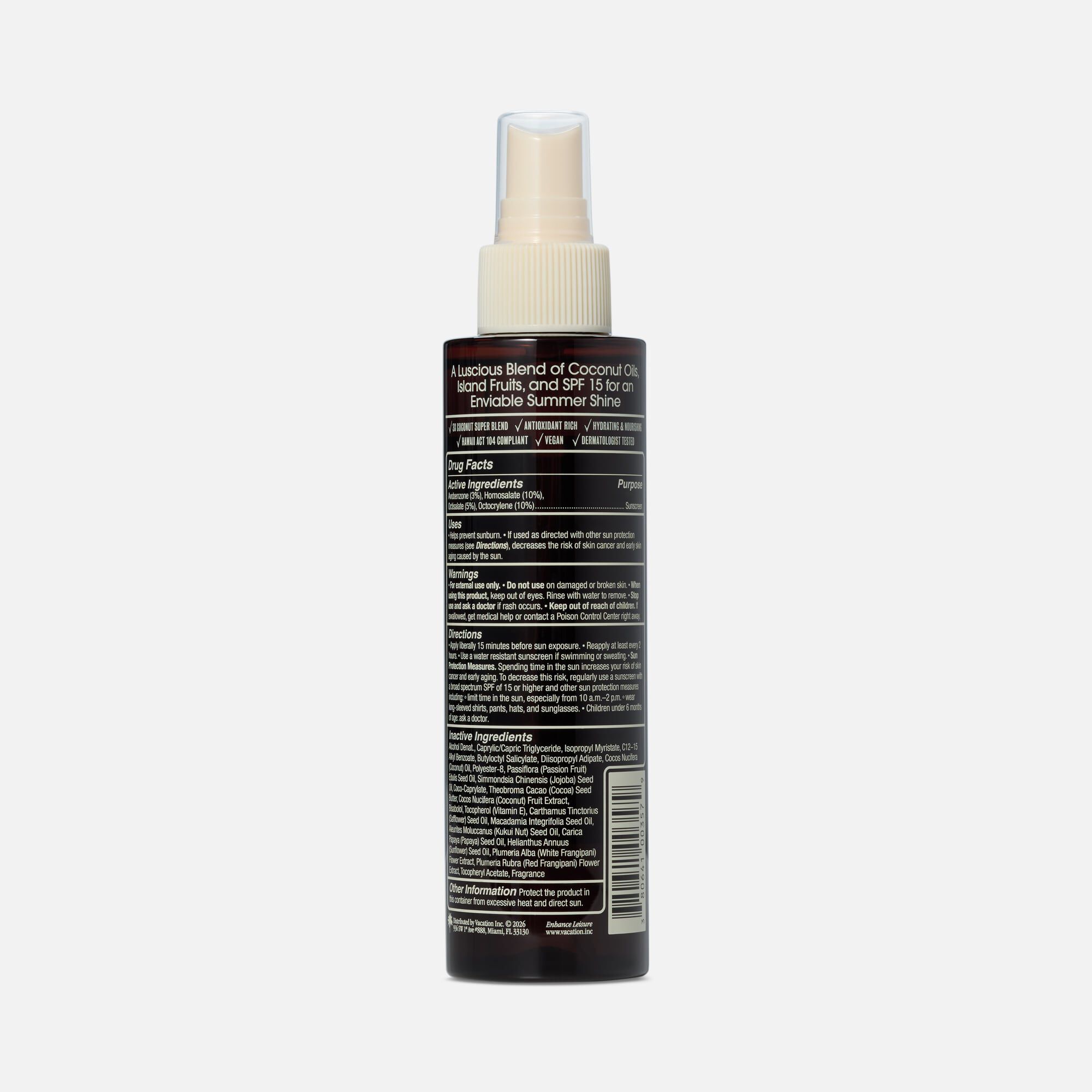 Vacation Original Coconut Oil Spray SPF 15, 5 fl. oz., , large
