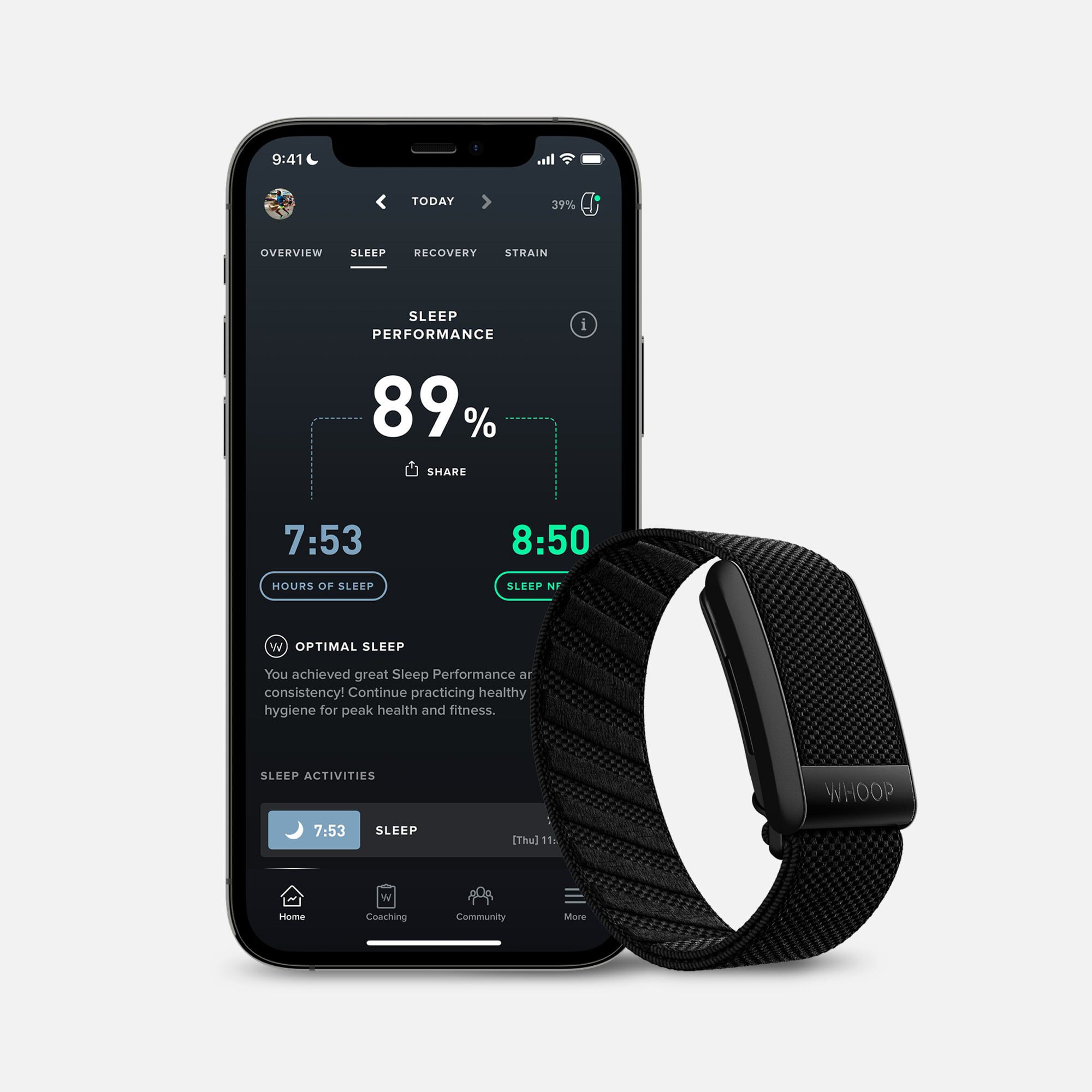 WHOOP 4.0 Wearable Health & Activity Tracker, , large