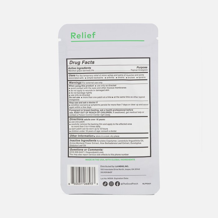 The Good Patch® Relief - Pain Relieving Wellness Patch, 4 ct., , large