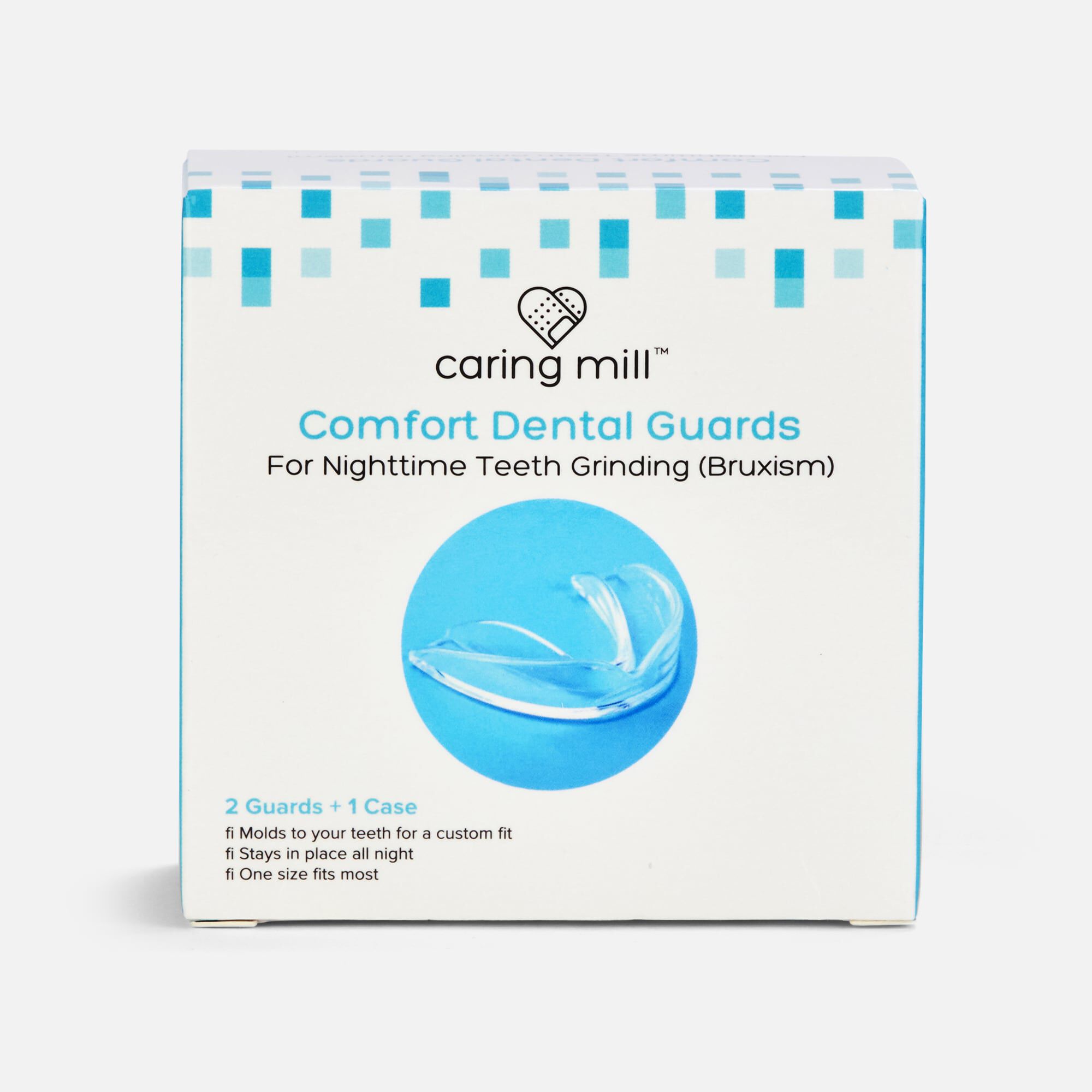 Caring Mill™ Comfort Nighttime Dental Guards – 2 Guards 1 Case, , large