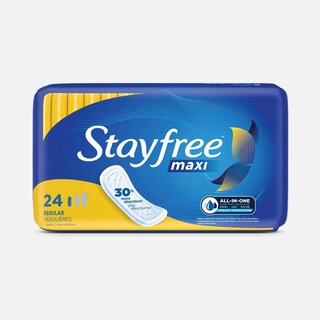 Stayfree Pads Maxi Regular, 24 ct
