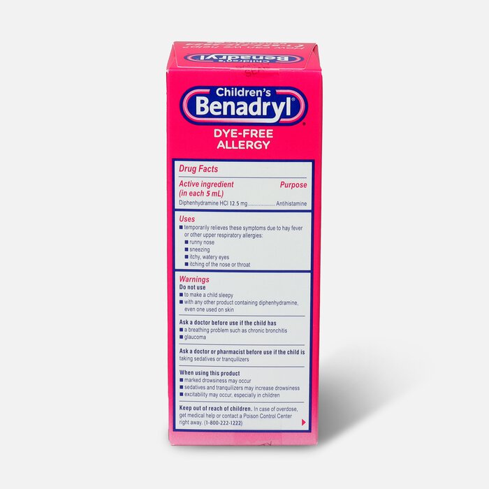 Children's Benadryl Oral Solution, Bubble Gum Flavored, 4 fl oz., , large