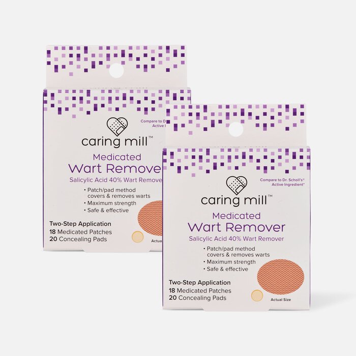 Caring Mill™ Wart Remover Medicated Discs,18 ct. Medicated Patches and 20 Concealing Pads (2-Pack), , large