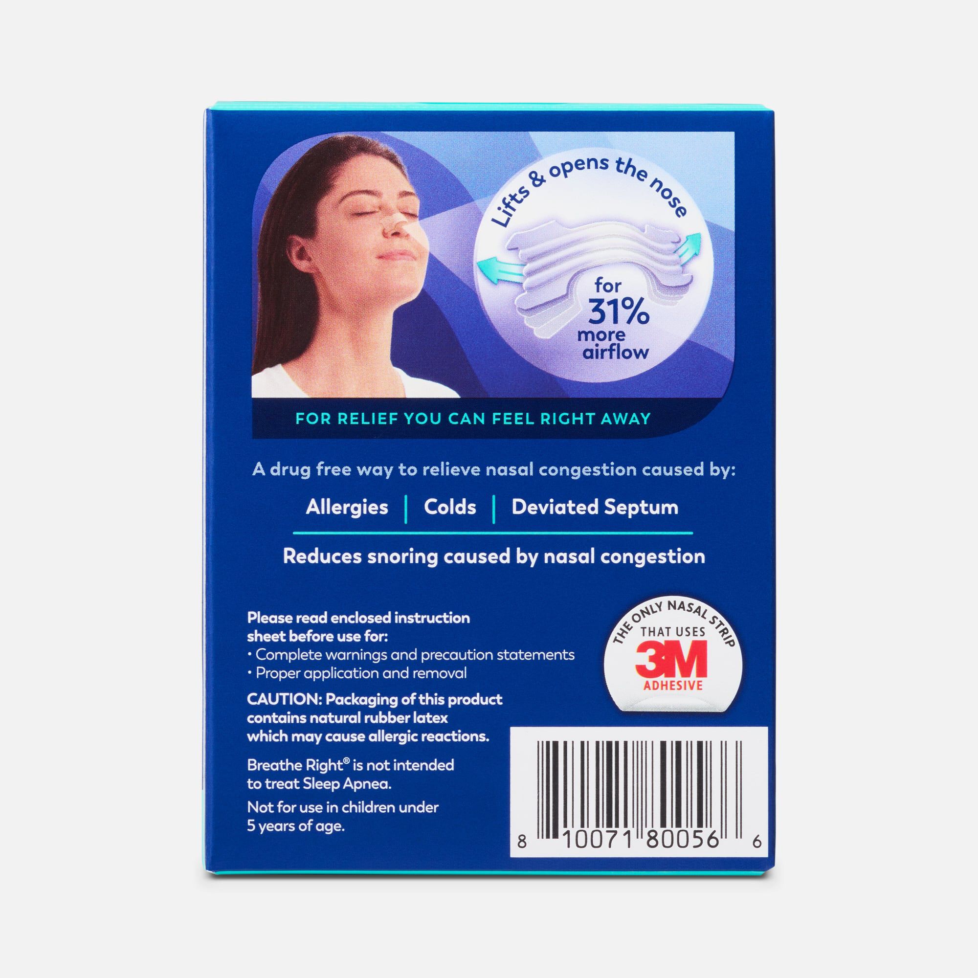 Breathe Right Clear Nasal Strips, Extra Strength, 44 ct., , large