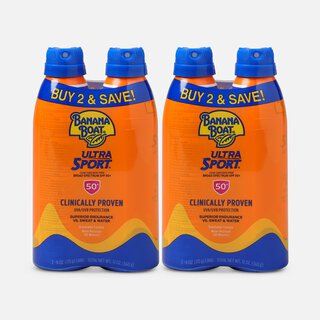 Banana Boat Ultra Sport Sunscreen Spray SPF 50+, 6 oz. (4 Packs)
