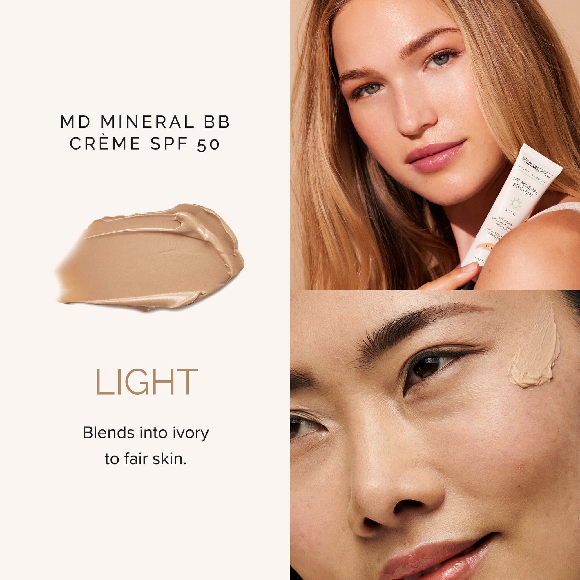 MDSolarSciences MD Mineral BB Crème, SPF 50, 1.23 oz., Light, large