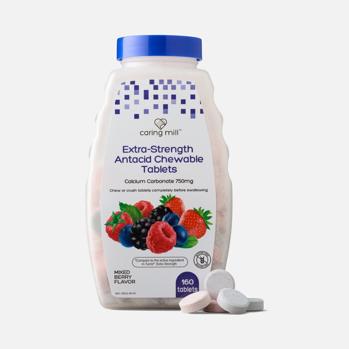 Caring Mill™ Extra Strength Antacid Chewable Tablets, Mixed Berry, 160 ct., , large