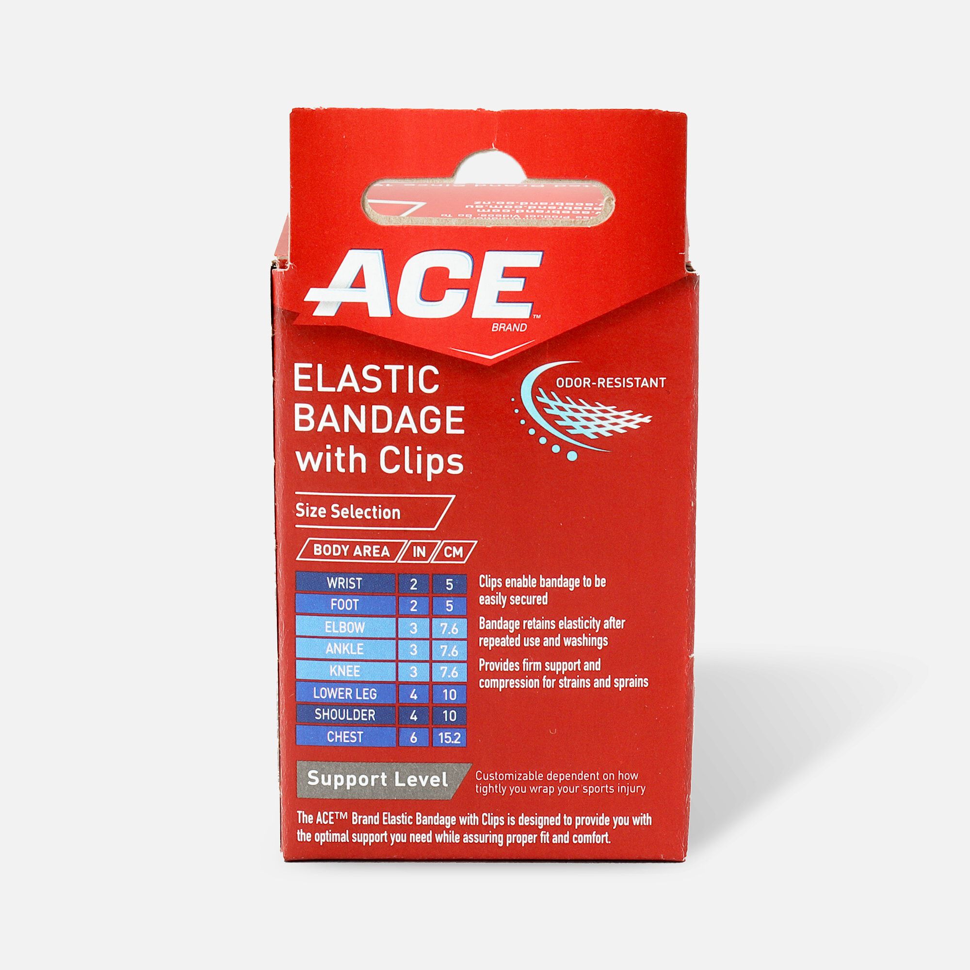 Ace Elastic Bandage with Clips - Black, , large