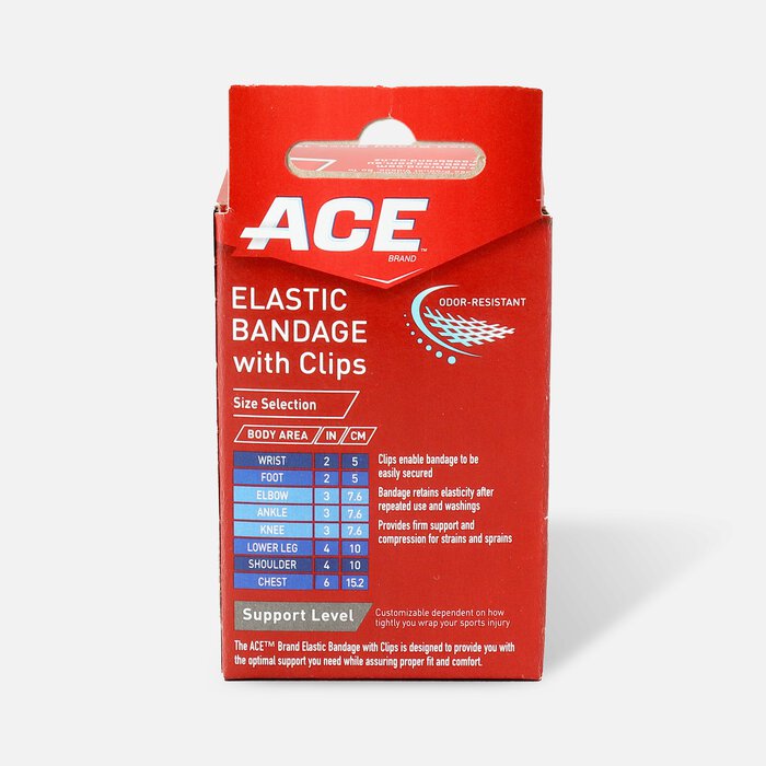 Ace 3" Elastic Bandage with Clips - Black, , large