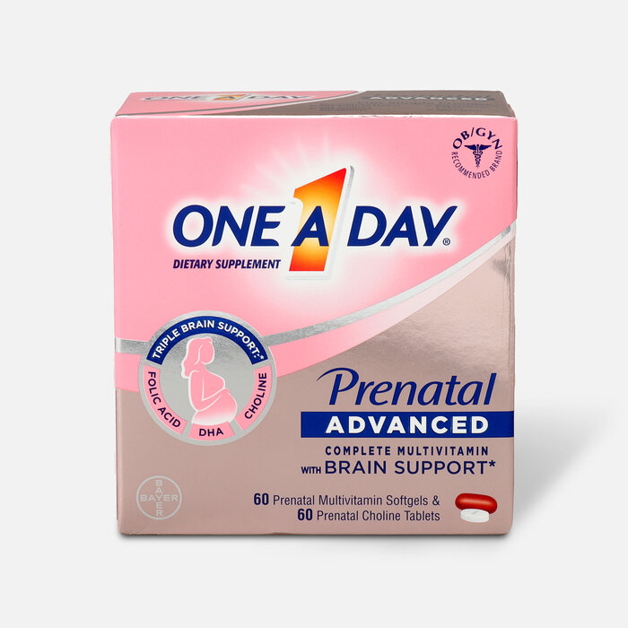 One A Day Prenatal Advanced Complete Multivitamins, 60+60 ct., , large