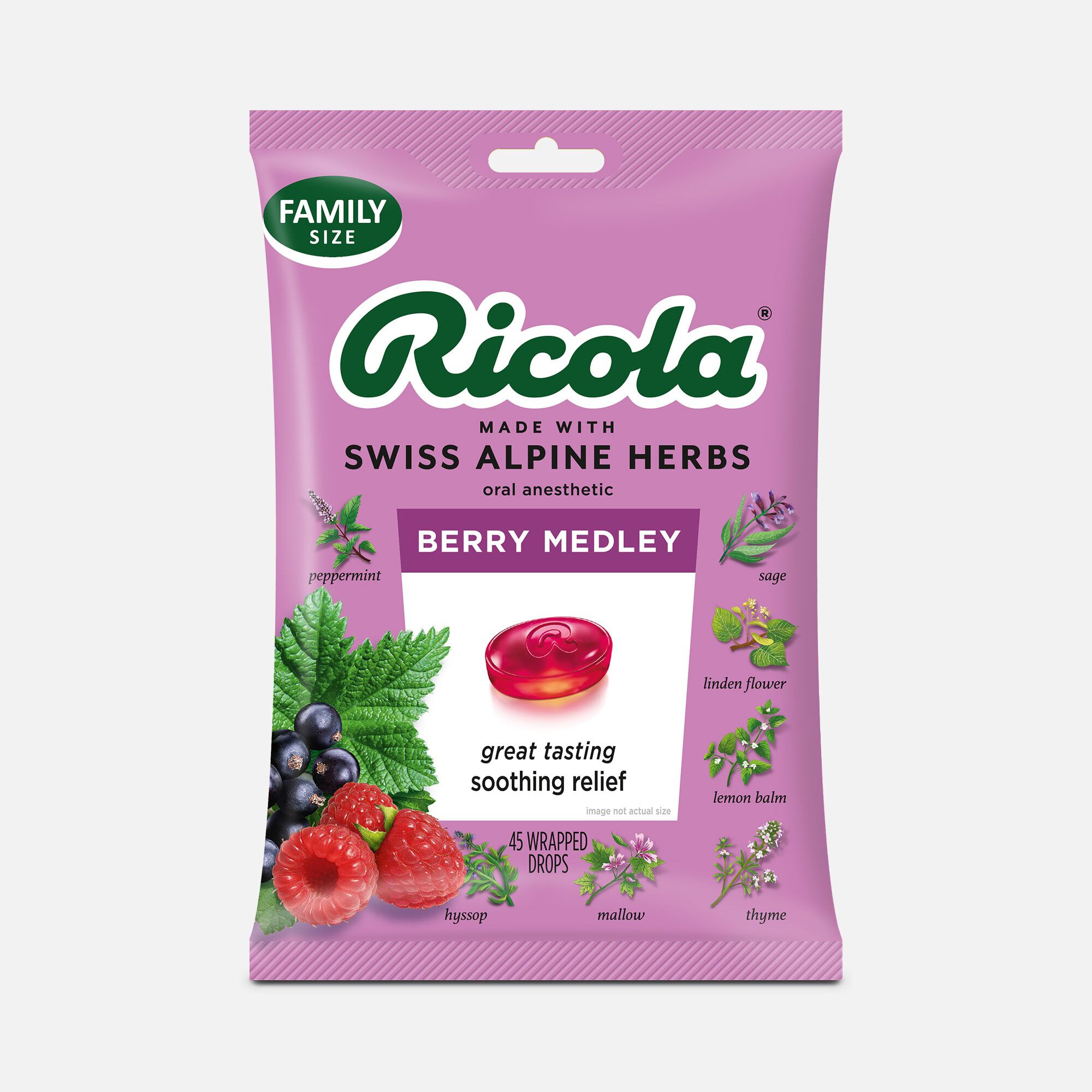 Ricola Berry Medley Throat Drops, 45 ct., , large