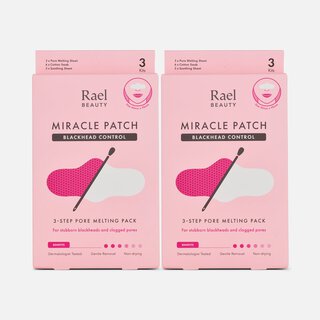 Rael Beauty Miracle Patch Blackhead Control 3-Step Pore Melting Pack, 3 ct. (2-Pack)