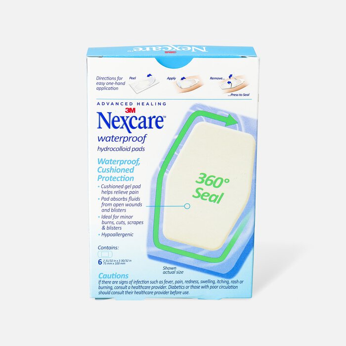 Nexcare Advanced Healing Waterproof Hydrocolloid Pads, XL - 6 ct., , large