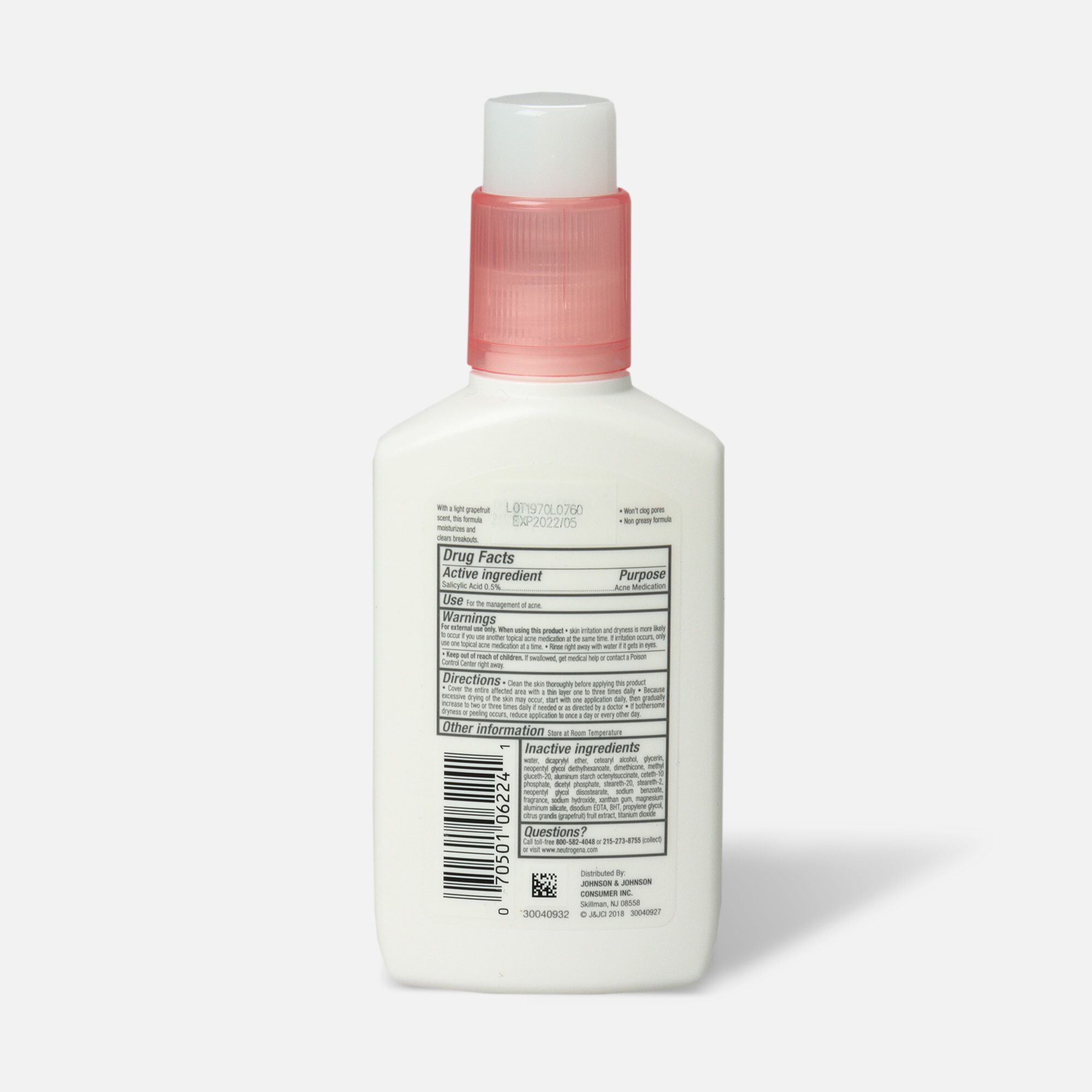 Neutrogena Pink Grapefruit Oil-Free Facial Moisturizer, 4 oz., , large