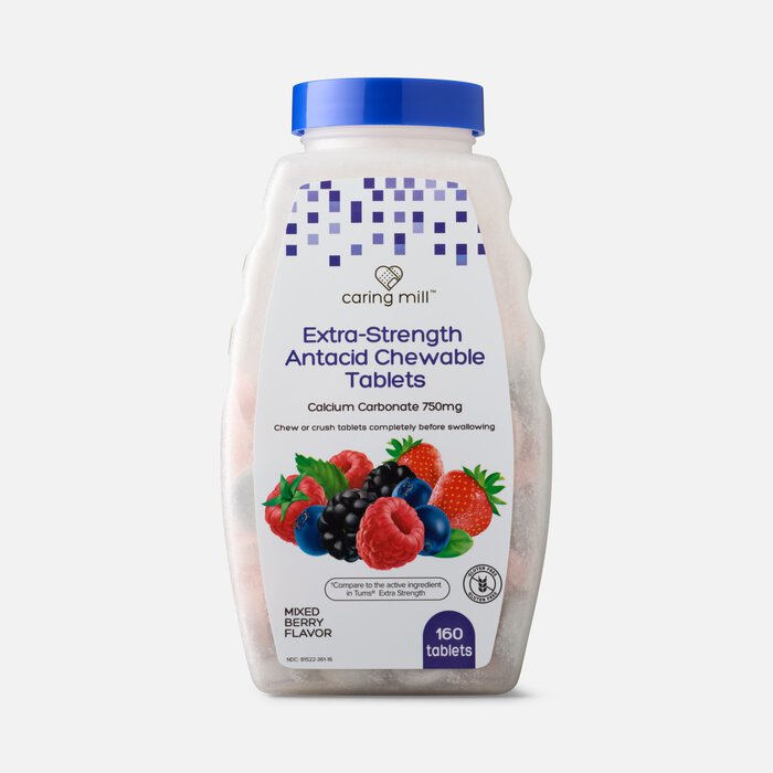 Caring Mill™ Extra Strength Antacid Chewable Tablets, Mixed Berry, 160 ct., , large