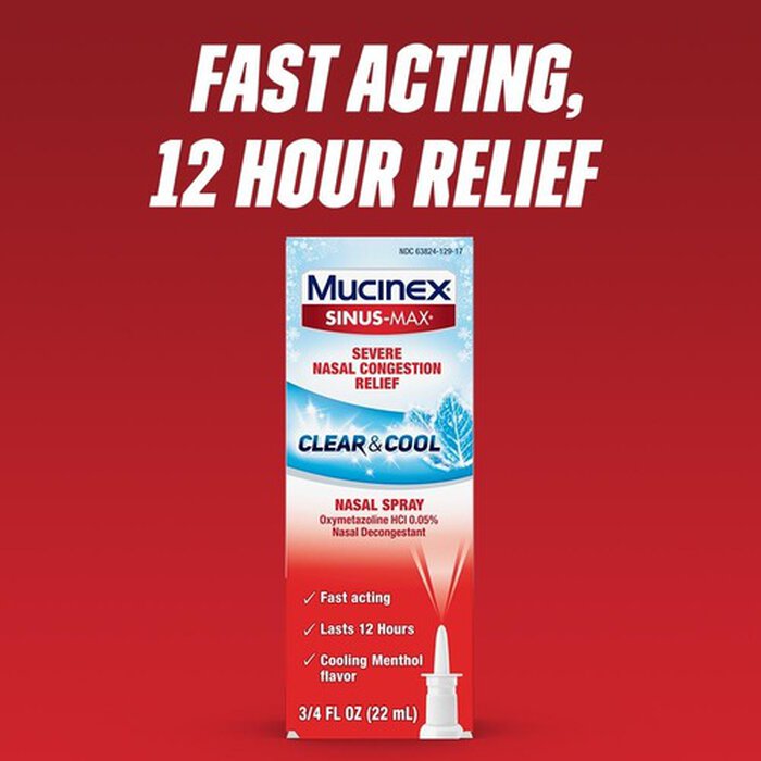 Mucinex Sinus-Max Nasal Spray Clear and Cool, .75 oz., , large