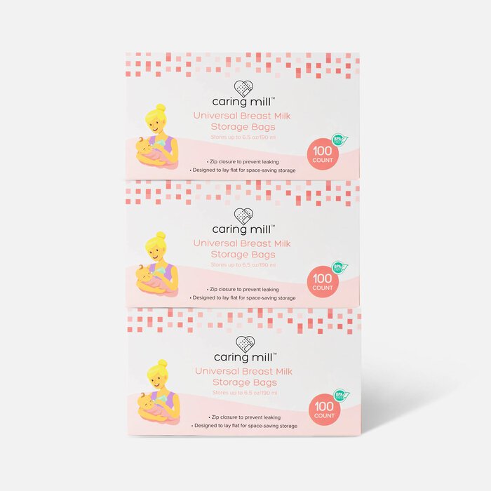 Caring Mill™ Breast Milk Universal Storage Bags 100 ct. (3-Pack), , large