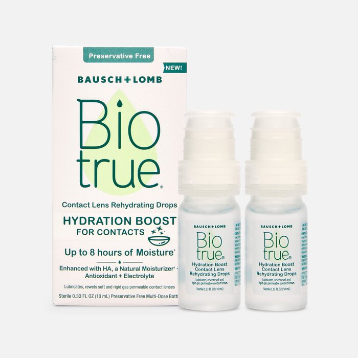 Bausch + Lomb Biotrue Hydration Boost Contact Lens Drops, 0.33 fl oz. (2-Pack), , large