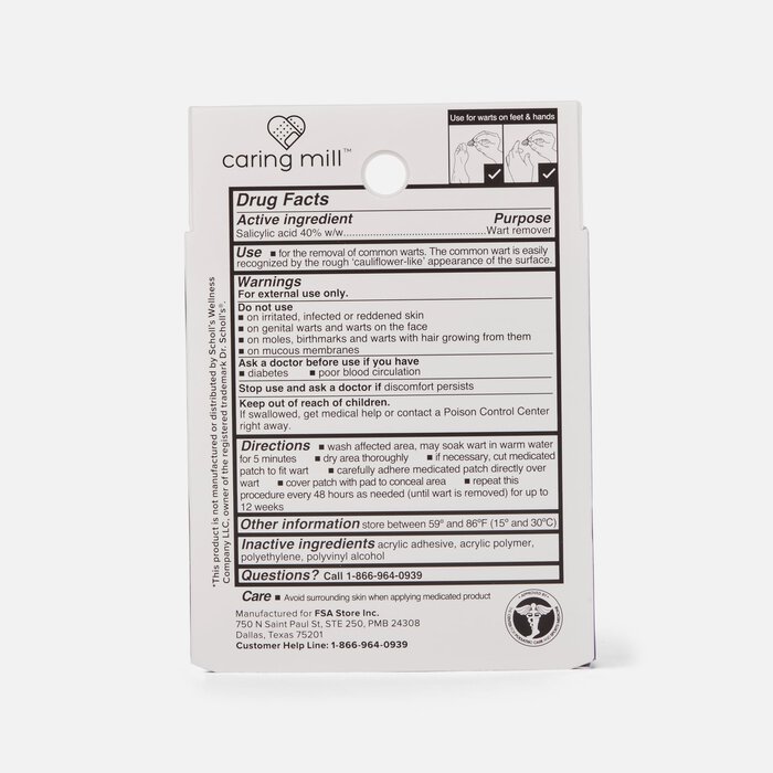 Caring Mill™ Wart Remover Medicated Discs,18 ct. Medicated Patches and 20 Concealing Pads, , large