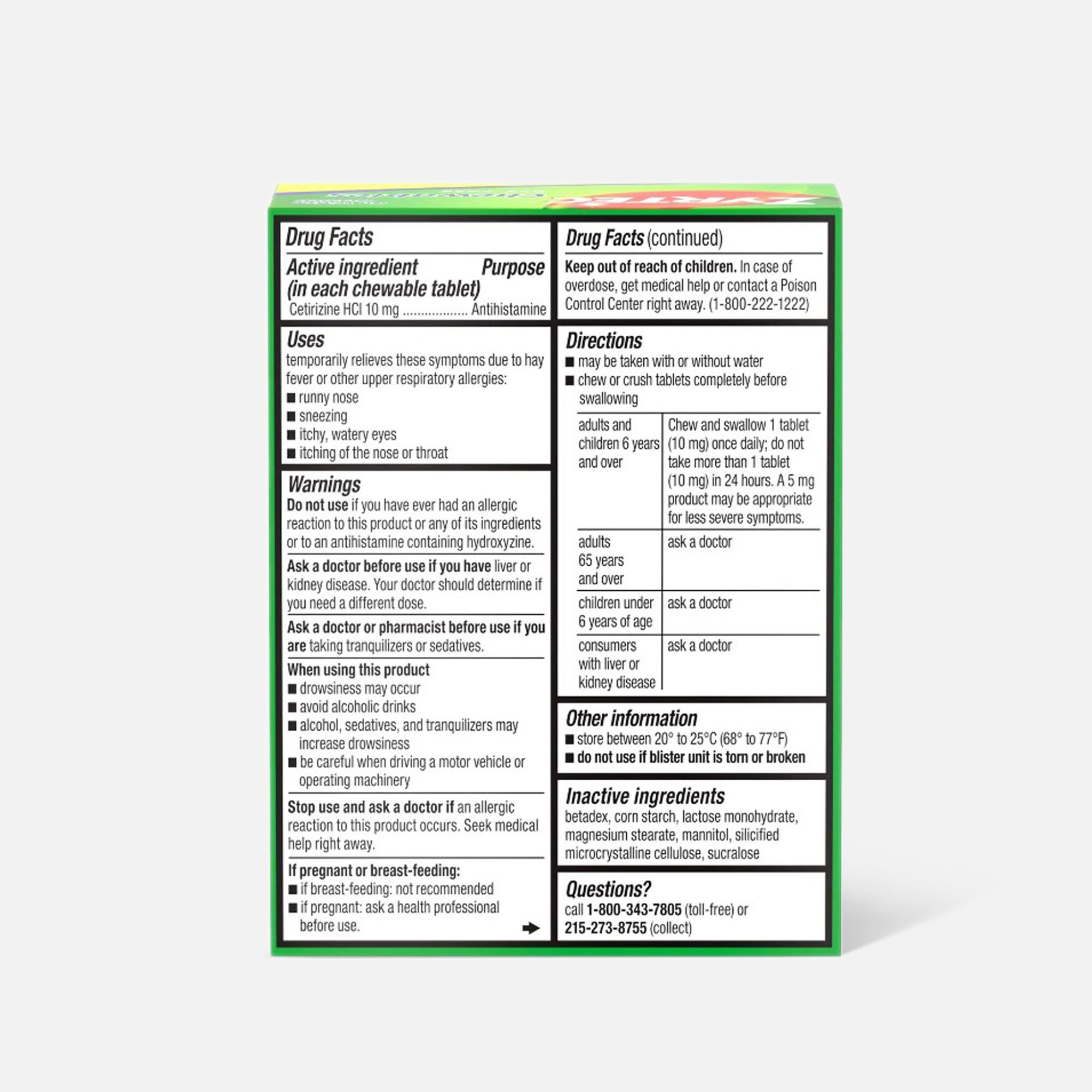 Zyrtec Allergy Chewable Tablet, 24 ct., , large